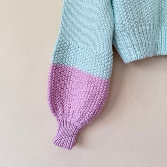 For Love and Lemons Kerry Cropped Sweater Multicolor Size S New - Picture 7 of 8